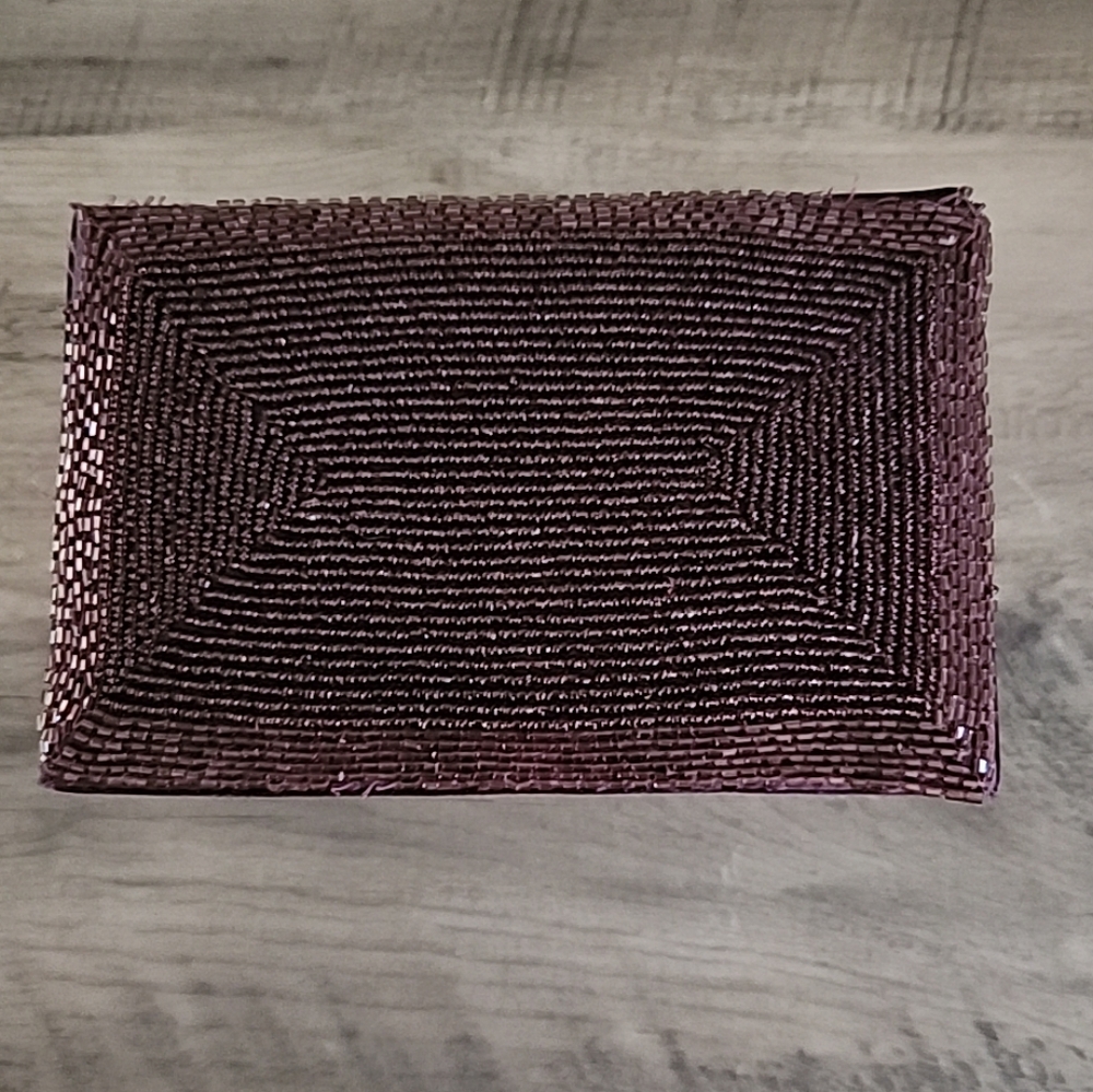 Vintage Purple Box with Beaded Flip Top